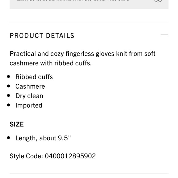 Autumn Cashmere Fingerless Gloves - Picture 2 of 2